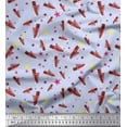 thumbnail image 1 of Soimoi Polyester Crepe Fabric Star & Shoes Fashion Print Fabric by The Yard 52 Inch Wide, 1 of 1