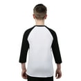 thumbnail image 2 of Athletic Works Youth 3/4 Sleeve Raglan Baseball Tee, Black, Size Large, 2 of 4