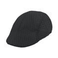 thumbnail image 3 of Gorra plana de malla para hombre, sombrero de verano transpirable para pescar de mediana edad y ancianos Negro, 3 of 9