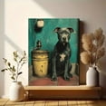 thumbnail image 6 of Funny Pitbull Bathroom Canvas Print, Cute Peeking Dog Art, Quirky Restroom Wall Decor, 6 of 8