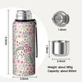 thumbnail image 7 of 20 Oz Pioneer Flower Coffee Tumbler Double Wall Insulated Stainless Steel Water Bottle | Metal Reusable Thermoses Flask with Cup Cap | Leak & Sweat Proof with Anti-Dust Lid, 7 of 7
