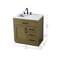 thumbnail image 2 of Elegant Kitchen and Bath Alden 32 Inch Single Bathroom Vanity In Chestnut Brown, 2 of 13