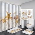 thumbnail image 2 of Christmas 3D Digital Printing Shower Curtain 4 Pieces For Home / Hotel / Party Decoration Style B, 2 of 9