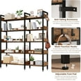 thumbnail image 3 of IDEALHOUSE Bookcases 5 Tier, Burnt Cloud, Convertible Corner Book Shelf, Modern Industrial L-Shaped Display Bookcase with Adjustable Feet, Versatile Storage, 3 of 6