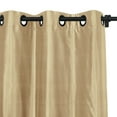 thumbnail image 3 of TWOPAGES Light Filtering 52 W X 96 L Inch Black Grommet Curtain Silk Privacy Protection Drape for Guest Room, 1 Panel, Biscuit, 3 of 6