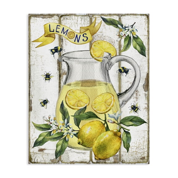 Stupell Industries Farmhouse Farmhouse Fresh Lemon Canvas Art, 16 x 20, by Creatif Belle