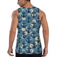 thumbnail image 3 of Fotbe Anchors Pattern Men's Quick Dry Workout Tank Top Gym Muscle Tee Fitness Bodybuilding Sleeveless T Shirt Breathable Workout Shirt-4X-Large, 3 of 9