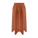 thumbnail image 4 of Falda elástica de cintura alta y largo medio para mujer: falda elegante de color liso y corte en A, poliéster y spandex, para todas las ocasiones, 4 of 7