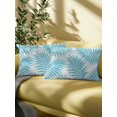 thumbnail image 5 of Outdoor Pillows Waterproof, Aqua Blue Palm Leaves Throw Pillows with Inserts Included, Summer Botanical Tropical Plants Indoor Outdoor Decorative Lumbar Pillow for Bed/Couch/Patio 12"x20", 1Pcs, 5 of 8