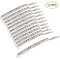 thumbnail image 3 of Juego de 12 piezas de diamantes de imitación, pinzas para el cabello de Metal plateado, pinzas para el cabello de cristal, se adapta a diamantes de imitación para mujeres y niñas, 3 of 5