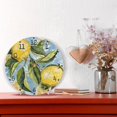 thumbnail image 6 of Fresh Lemons Leaves Round Wall Clock Silent Analog Battery Operated Black Pointer Home Decor 9.84" Diameter, 6 of 11