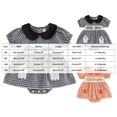 thumbnail image 4 of mgoYE Baby Girl Halloween Outfit Baby Plaid Smocked Romper Dress Doll Collar Bodysuit Fall Clothes, 4 of 9
