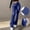 *Blue, variant on Women's High Waisted Faux Leather Stretch Flared Pants ,Coated PU Leggings with Butt Lifting Light Blue,Womens Plus XXL