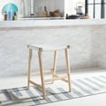 thumbnail image 4 of SAFAVIEH Aariz Rectangle Counter Stool, White/Natural (18.5 in. W x 19 in. D x 26.8 in. H), 4 of 10