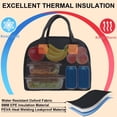 thumbnail image 5 of Insulated Lunch Bags for Women Men with Adjustable Shoulder Strap,AILKIN Large Lunch Box Tote Leakproof Cooler Reusable Thermal Lunch Bags for Women,Adults,School,Work,Office,Picnic,Black, 5 of 7