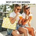 thumbnail image 5 of Large Capacity Tote Bag,Yellow Lemon Fruit Slices White Pattern Handbag Fashion Luxury Tote Bag,15.7"x13"x 5.1" Inches,Laptop Compatible, 5 of 6