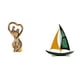 thumbnail image 1 of Estatua de pareja, Figura de pareja, Arte moderno, Escultura de , Estatua de barco de hierro, Artesanía en cerámica, Decoración de escritorio ún, 1 of 8
