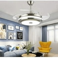 thumbnail image 5 of EASYG 42'' Modern Retractable Ceiling Fans with Smart Bluetooth Music Player Chandelier 3 Colors Invisible Blades with Remote Control, 5 of 10
