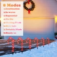 thumbnail image 4 of Set of 10 Solar Powered Christmas Candy Cane LED Pathway Lights with Remote Control, 4 of 8
