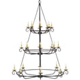 thumbnail image 5 of Meyda 151278 60 in. Estrella 24 Light Three Tier Chandelier, Antique Iron Gate, 5 of 5
