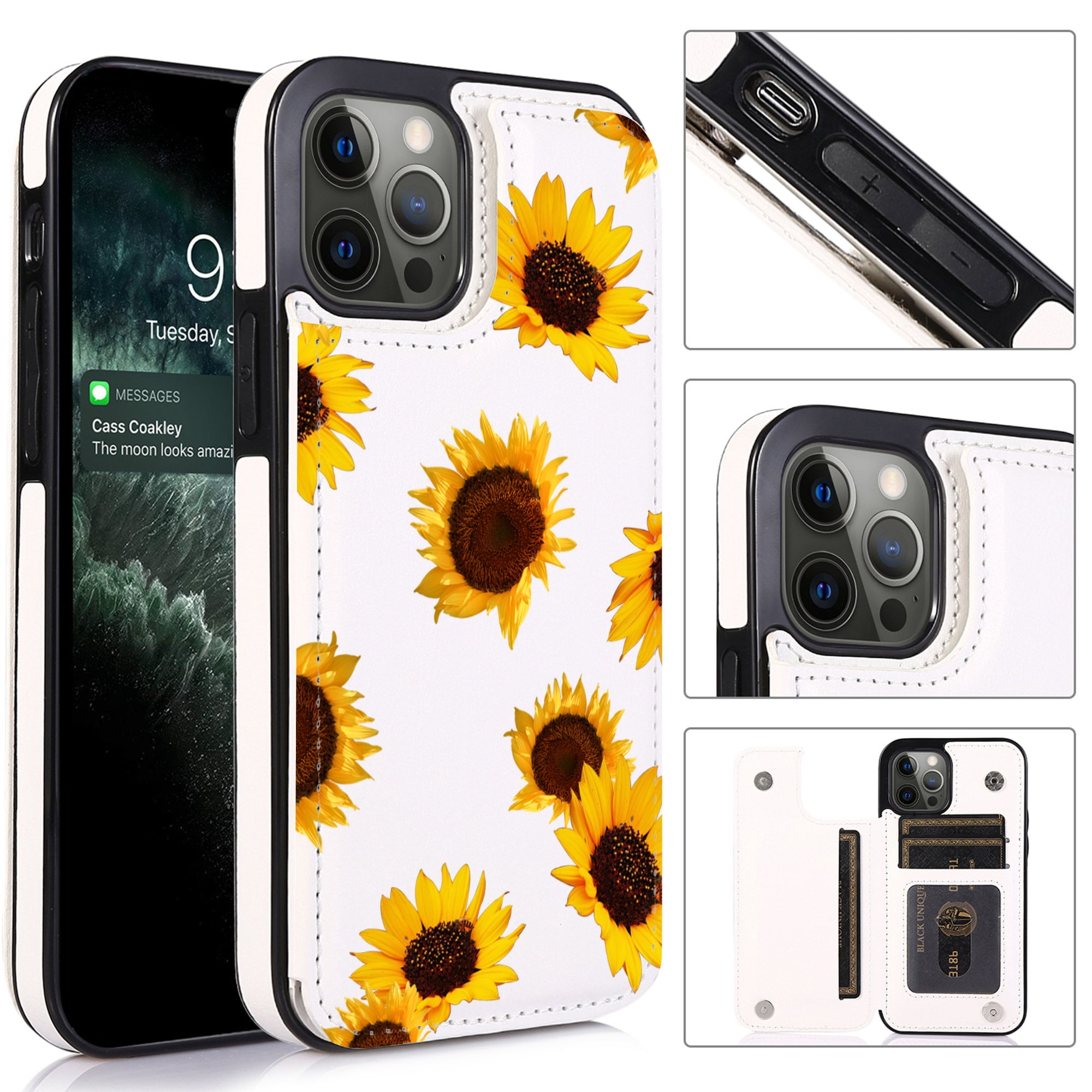 Sunflower iPhone XR Case Cute Floral Flower Elephant Back Cover Case for Girls/Women Flexible TPU Bumper Case for iPhone XR 6.1 inch 