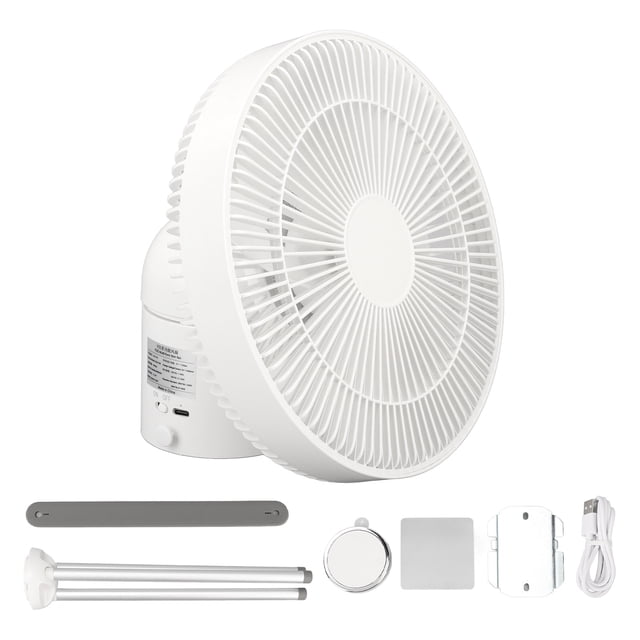 Ventilador eléctrico multifuncional, trípode, soporte, ventilador de mesa, recargable por USB, ventilador de techo para acampar, 3 engranajes ajustables