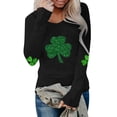 thumbnail image 2 of Women's 2026 Shirts St Patricks Day Irish Shirt Green Printed Long Sleeves Tunic Casual Tee Tops, 2 of 4