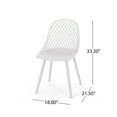 thumbnail image 5 of GDF Studio Lucy Outdoor Modern Dining Chair, Set of 2, White, 5 of 7