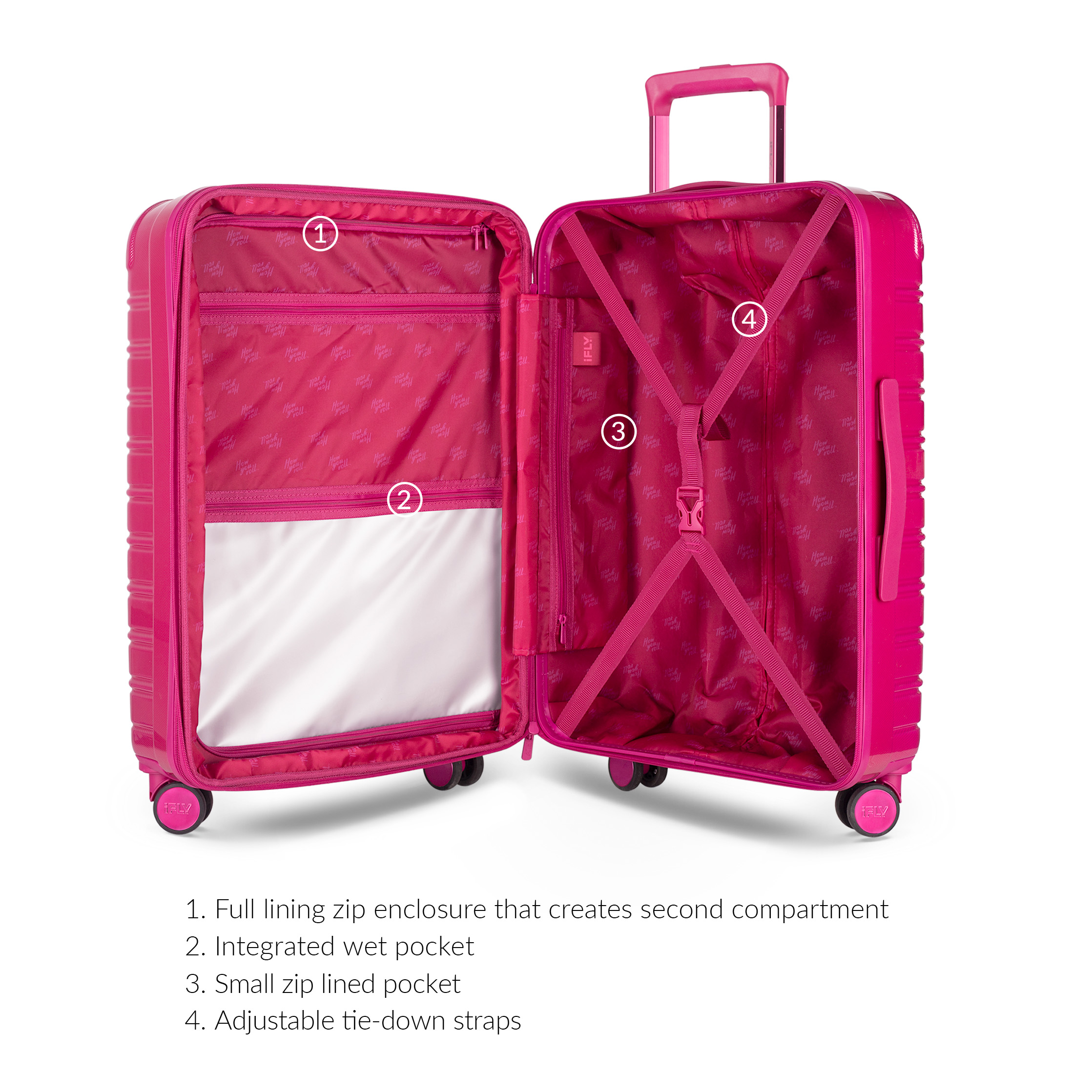 iFLY Fibertech 3.0 3-Piece Expandable Hardside Luggage Set photo 3