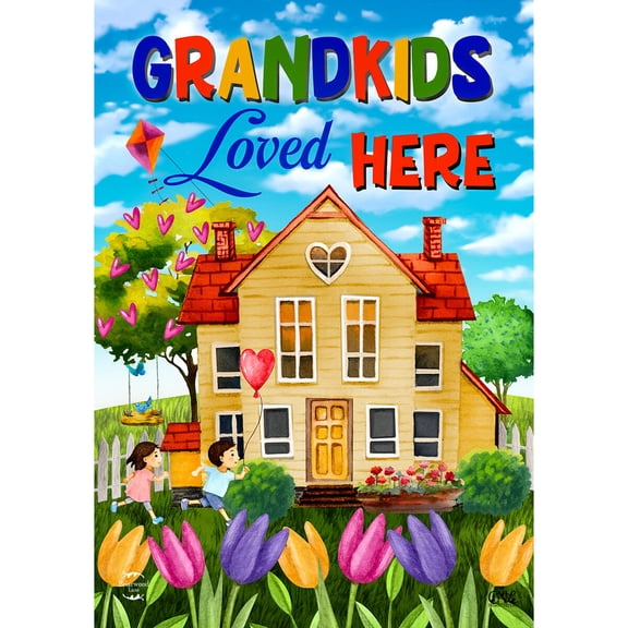 Briarwood Lane Everyday Mother's & Father's Day Garden Flag 12x18 For Outdoor Grandkids Loved Here For Mother's & Father's Day Garden Flag Flags For Outside