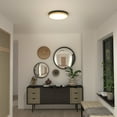 thumbnail image 2 of Artika Kent Modern LED Flush Mount Ceiling Light Fixture, Black and Gold, 2 of 5