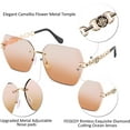 thumbnail image 5 of FEISEDY Classic Rimless Sunglasses Women Metal Frame Diamond Cutting Lens Sun Glasses B2567, 5 of 14