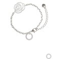 thumbnail image 2 of Delight Jewelry Silvertone Corinthians 13:4 Eternity Ring Silver-tone Flower Link Chain Bracelet, 6.75"+2" Extender, 2 of 4