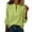 Green, variant on Women's V Neck Long Sleeve Blouse Casual Loose Fit Stand Collar Work Shirt Wrinkle Polyester Top for & Daily Wear Black S