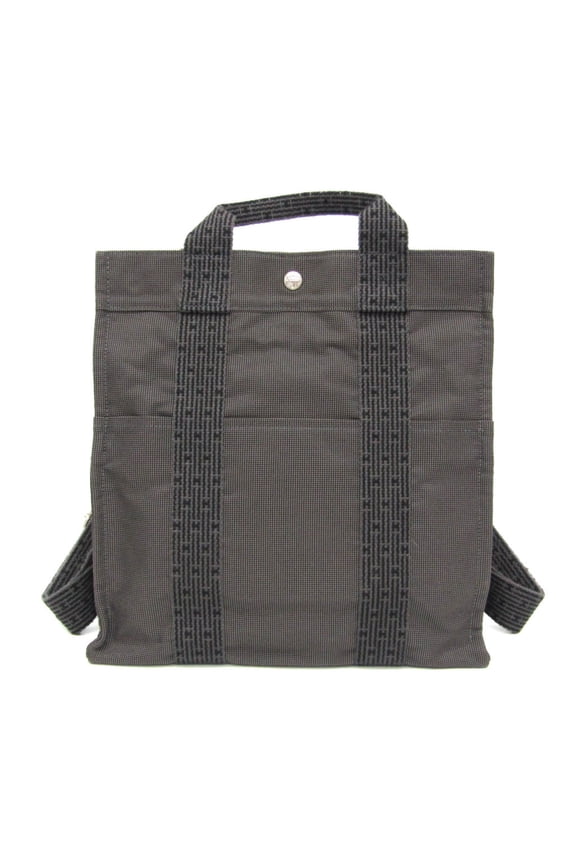 Pre-Owned Hermes Her Line A Dos MM Women,Men Polyamide,Polyester Backpack Black,Gray
