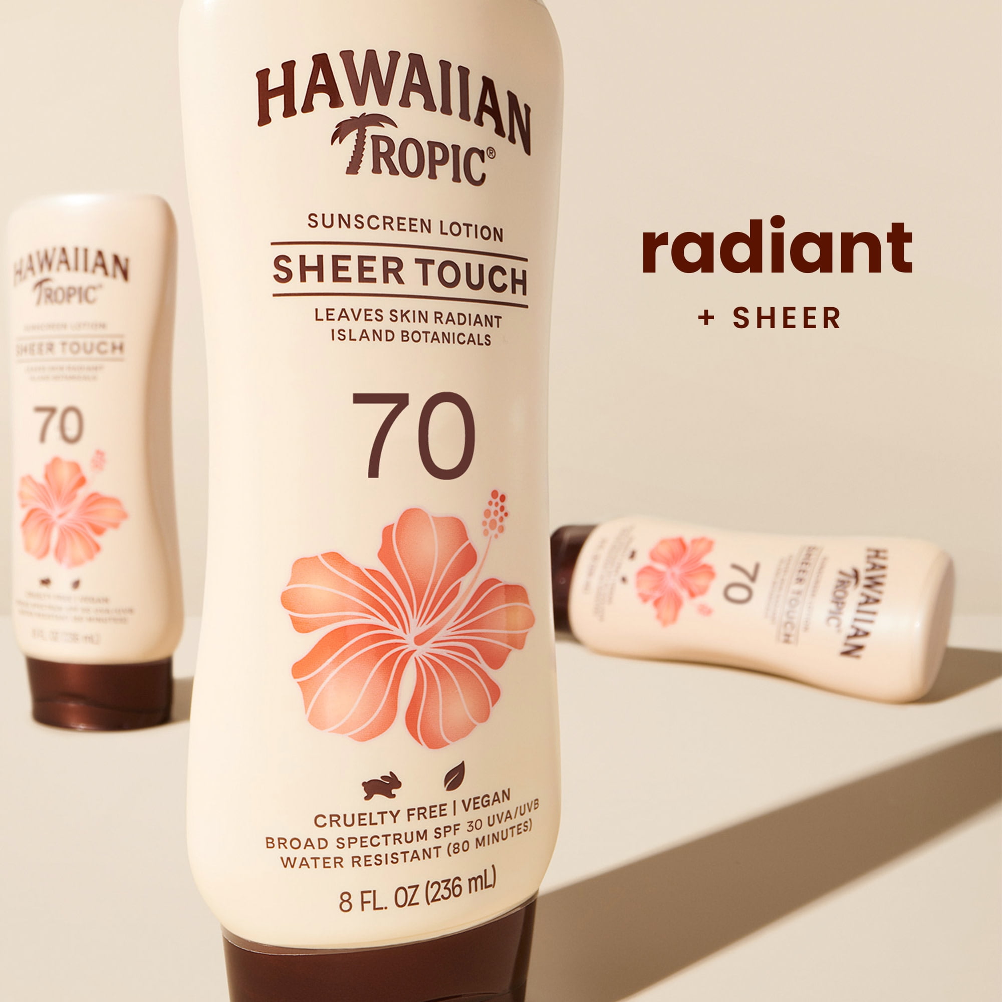 日焼け止め HAWAIIAN TROPIC Sunscreen Lotion 70 Hawaiian Tropic Sheer Touch Sunscreen Lotion, SPF 70, 8 fl