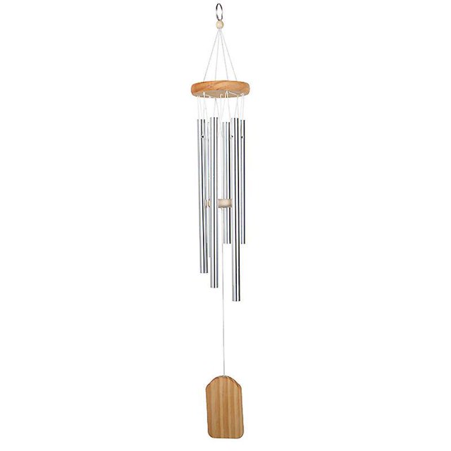 Paquete de 2 campanillas de viento conmemorativas para exteriores, campanillas de viento grandes de tono profundo para exteriores con 6 tubos afinados, campanillas elegantes para jardín, patio, balcó
