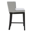 thumbnail image 4 of Maklaine 26" Modern Fabric and Wood Counter Stool in Gray and Black, 4 of 5