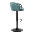 thumbnail image 5 of Claire Adjustable Bar Stool, Black Bar Stools, Bar Chairs, Swivel Bar Stools, Bar Stools Set of 2, Bar Height Stools Black, Gold Bar Stools (Black Metal, Light Blue Velvet), 5 of 6
