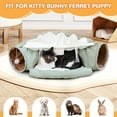 thumbnail image 5 of Coziwow 2-in-1 Cat Tunnel Tube Cat Tunnel Bed W/ Washable Bed Collapsible Kitty Toy, Green, 5 of 17