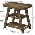 thumbnail image 2 of Tribesigns End Table for Living Room, 3-Tier Narrow Wood Farmhouse Sofa Side Table with Storage Shelf, Vintage Heavy-Duty Bedside Table for Bedroom, Rustic Brown, 2 of 7