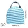 thumbnail image 2 of Sac à Lunch Grande Capacité Sac à Lunch Isolé Portable Sac Bento Épais à Rayures, 2 of 5