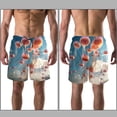 thumbnail image 3 of luoweisi Men's Beach Shorts Quick Dry Swim Trunks with Mesh Lining Colorful Jellyfish L, 3 of 5