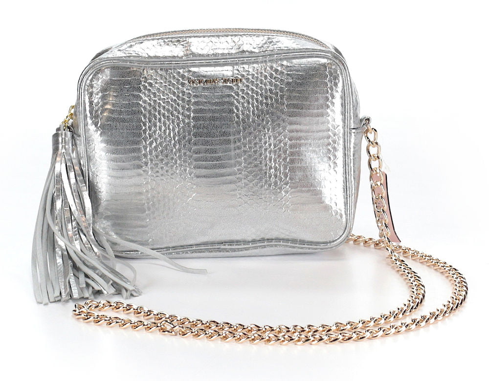 Victoria's Secret Metallic Silver Crossbody Bag One Size - 86% off