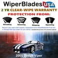 thumbnail image 2 of 2005 Dodge Viper Beam Wiper Blades Wipers w/2yr Warranty (Set of 2), 2 of 5