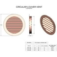 thumbnail image 2 of Hammered Copper Round Circle Louver Gable Wall Vent Vent Size: 18" Diameter, Mount Type: Stucco, 2 of 3