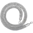 thumbnail image 5 of 1.5 M Gray Velvet Stanchion Rope, 1pc 2pcs 4pcs VIP Stanchion Post Ropes Safety Barriers, Crowd Control Rope Barrier System for Event Decoration (Color : Silver Hook, Size : 1PC), 5 of 5
