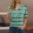 thumbnail image 2 of Summer Shirts For Women Sevevn Women's Fashion Printed Short Sleeves Blouse V-Neck Casual, 2 of 5