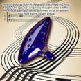thumbnail image 3 of Ocarina Cerámica Alto C Ocarina Flauta Azul Ocarina Instrumento Musical 12 Hoyos AweSitey EL009594-00, 3 of 4