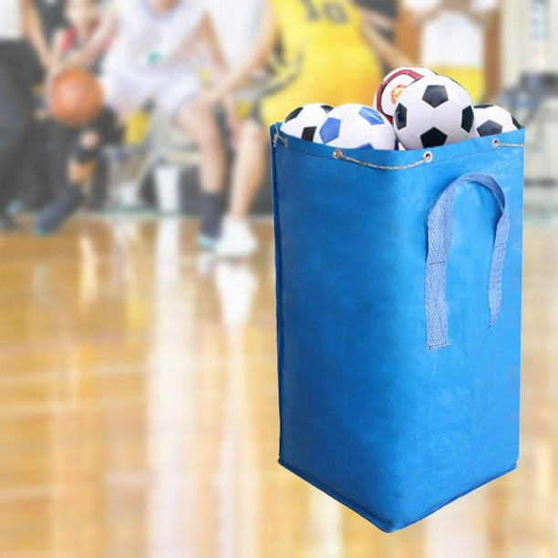 Bolsa para Balones Deportivos, Bolsa de Transporte de Gran Capacidad, Organizador Portátil, Bolsa con Cordón para Fútbol de Interior, Voleibol, Balonc Azul